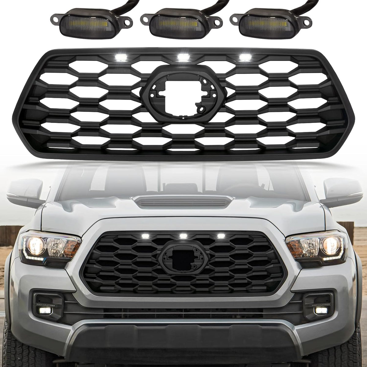 Front Grill with Grey Letters and Amber Lights U417840