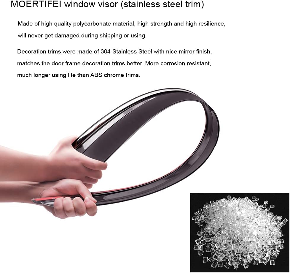 Translucent Smoked Tint Side Window Visor Deflectors Pack of 2 G3475