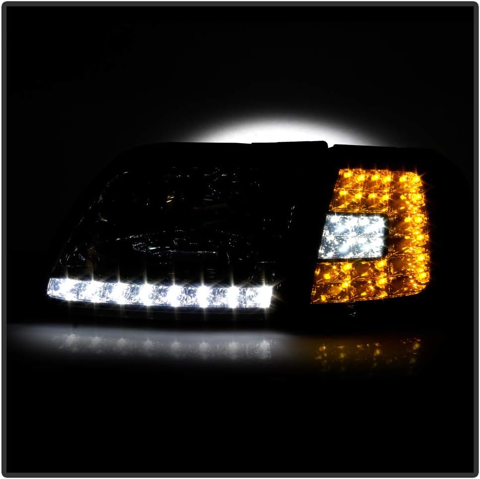 Smoked LED Strip DRL Headlights and LED Corner Lights Q44161