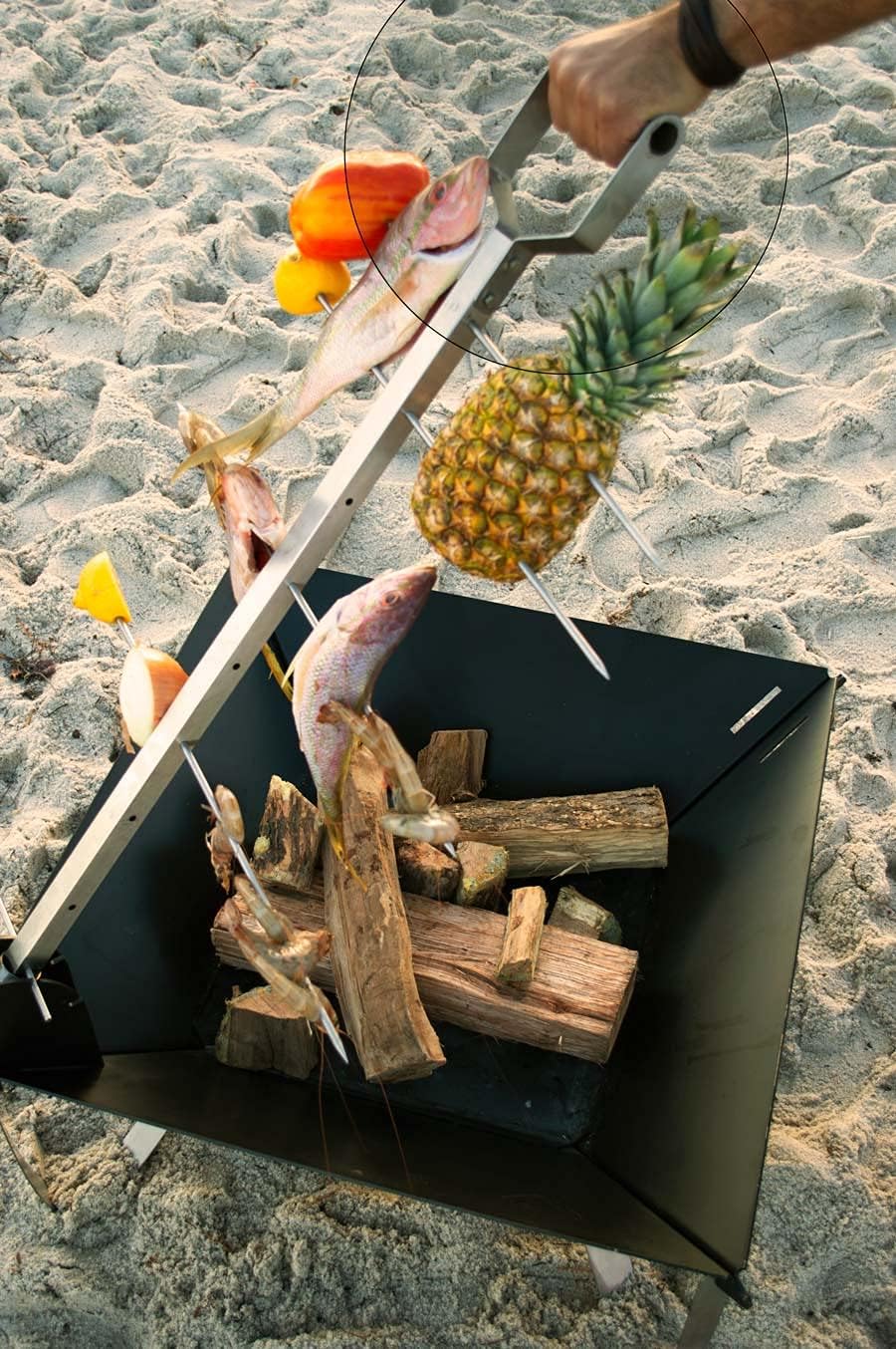 Wood Burning Grill with Cooking Stake L830002