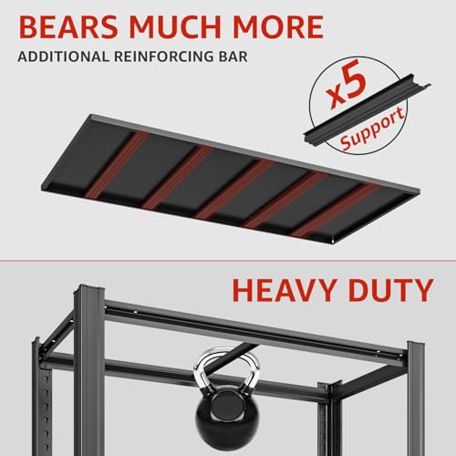 5 Tier Adjustable Heavy Duty Metal Shelving Unit, Black L176