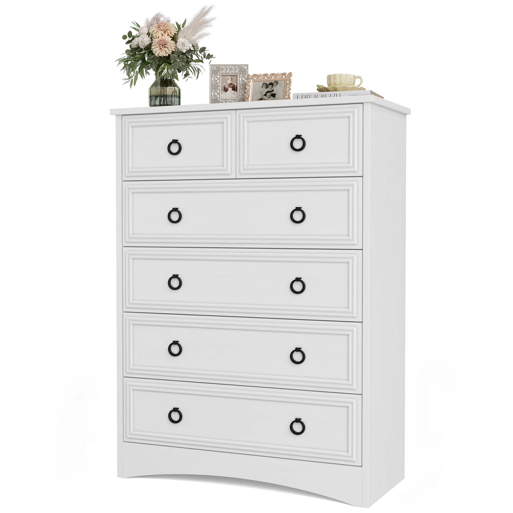 6 Drawer Wood Dresser W9479