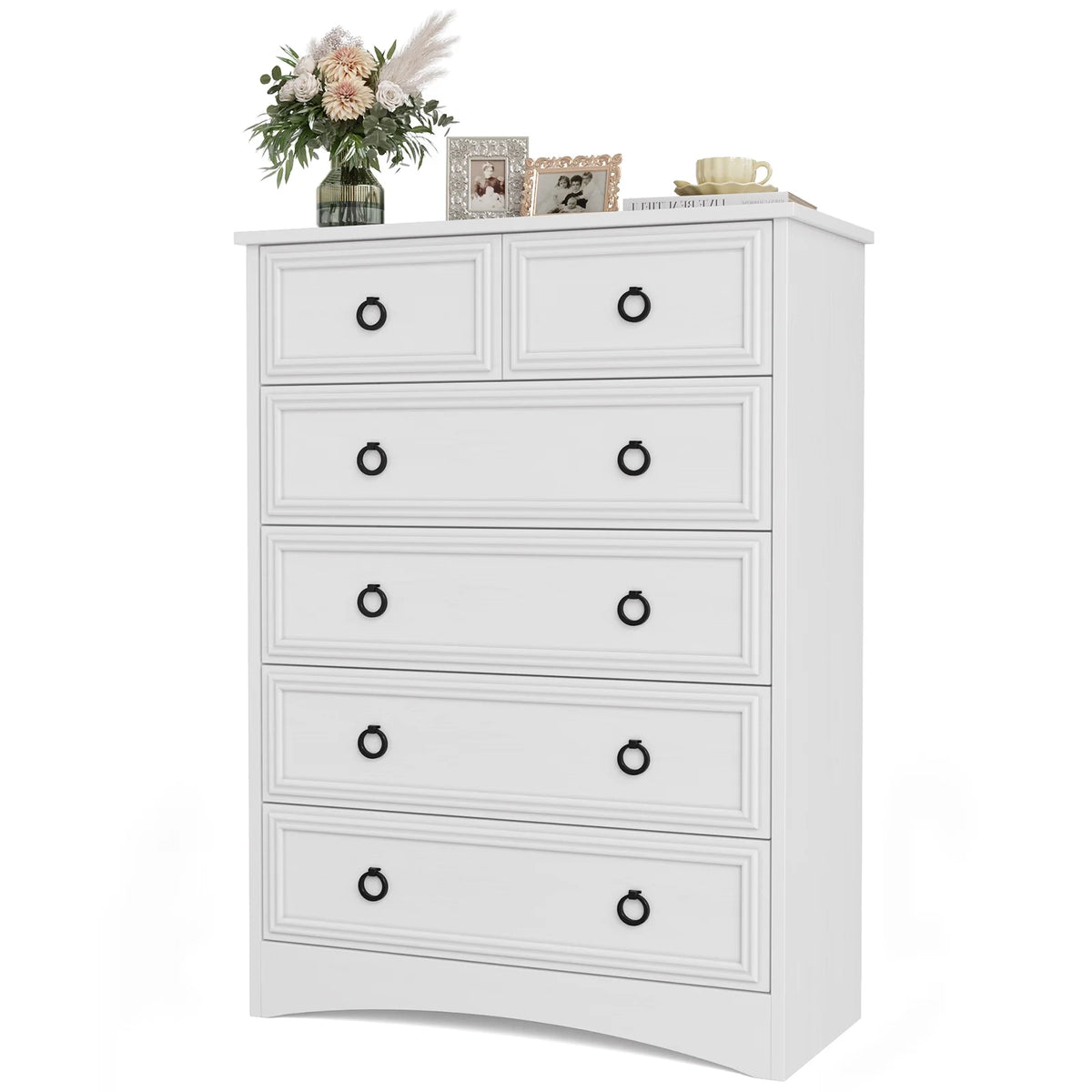 6 Drawer Wood Dresser W9479