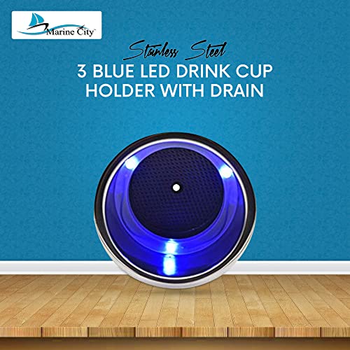 Stainless Steel Drink Cup Holder with Drain, Pack of 8 Q74743