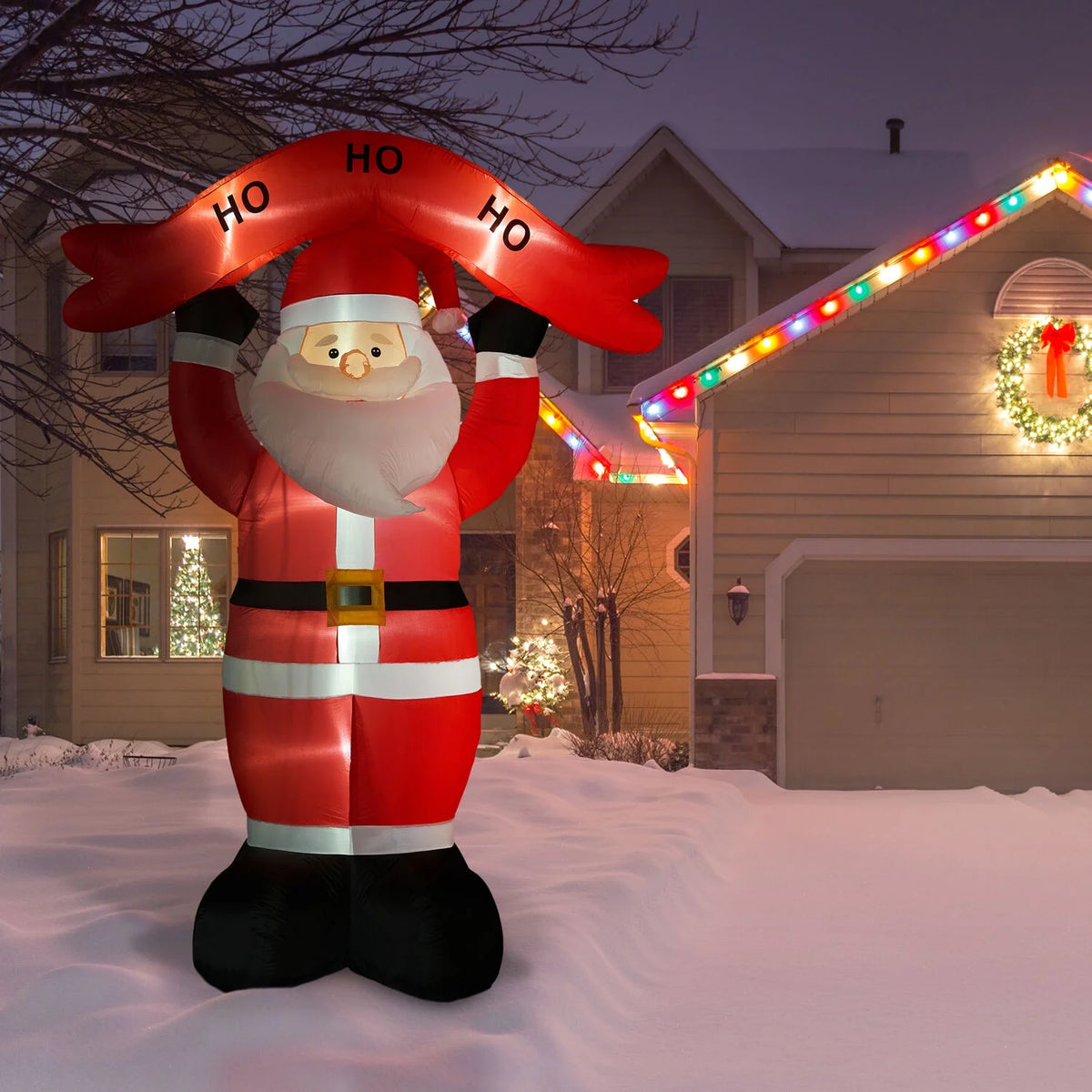 Tall Santa Yard Inflatable with Lights and Storage Bag 120" C4439