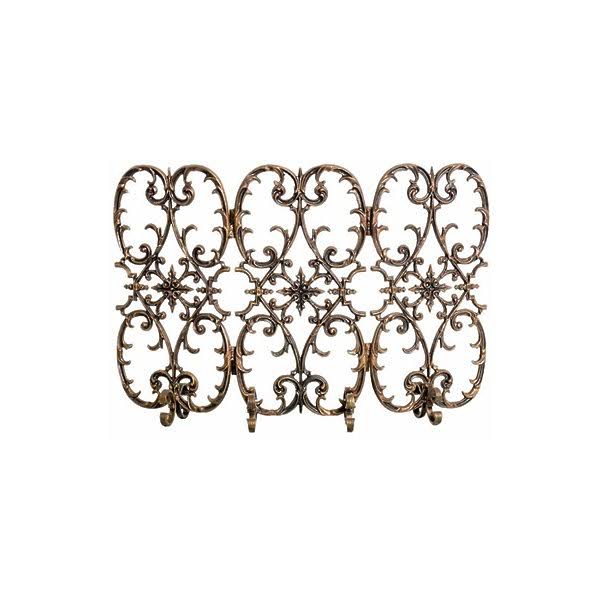 Antique Gold 3 Panel Fireplace Screen P22050