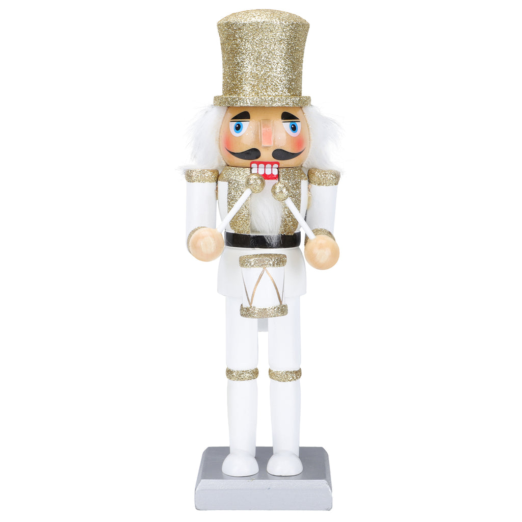 White Wooden Nutcracker Soldier Doll Christmas Decor Y30384