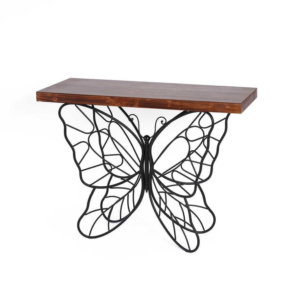 Wood Top Metal Accent Console And Entry Table G641040