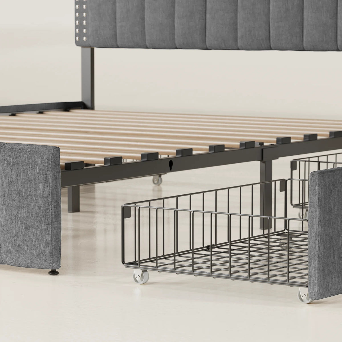 Queen Bed Frame with 4 Storage Drawers V59228