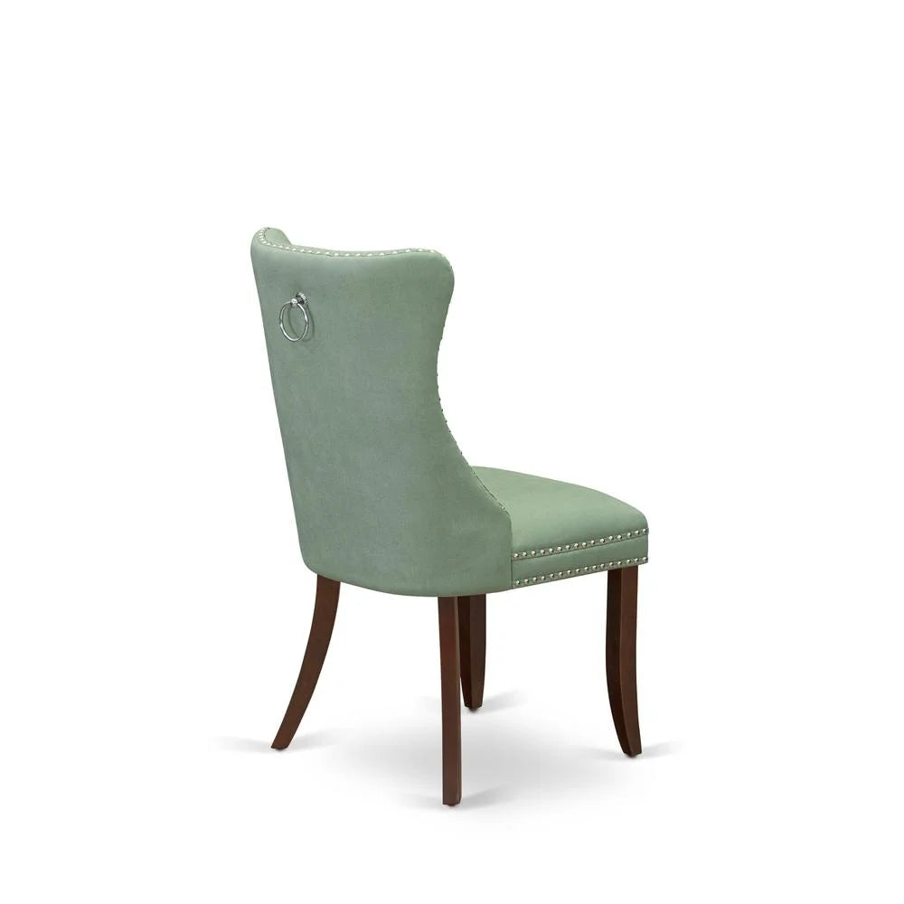 Willow Green faux leather Upholstered Dining Chairs, Set of 2 S82158