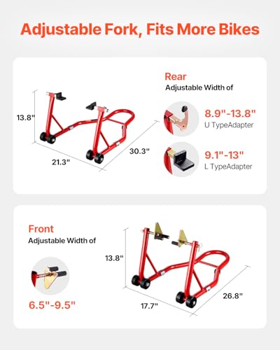 850lbs Motorcycle Stand Lift Front Rear Combo A512