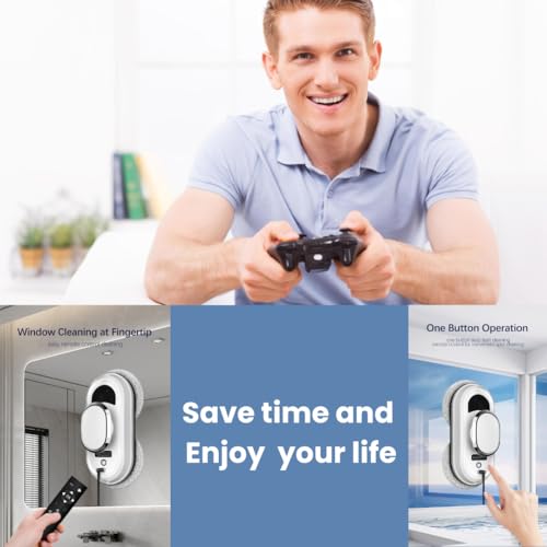 Window Cleaning Robot with Remote Control, Strong Suction 5600 Pa V9010