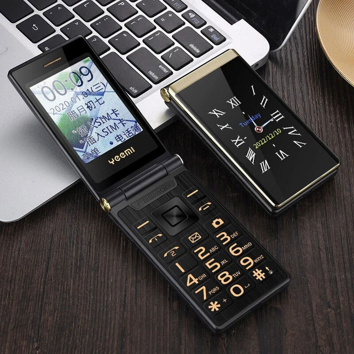 4G Flip Mobile CellPhone with Big Keyboard H65943
