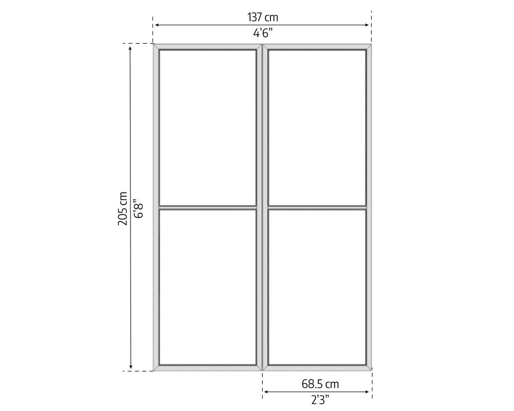 White Screen Door Set Z97914