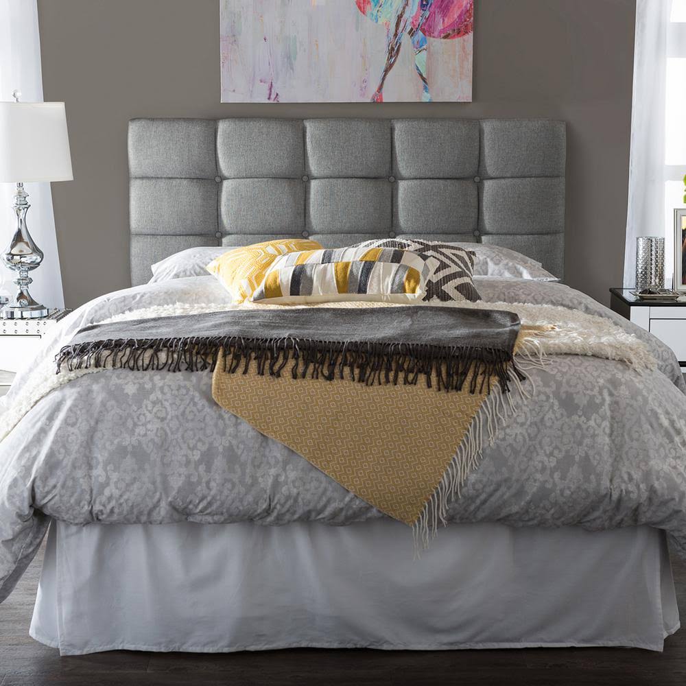 Grey Fabric Full Size Headboard C9638