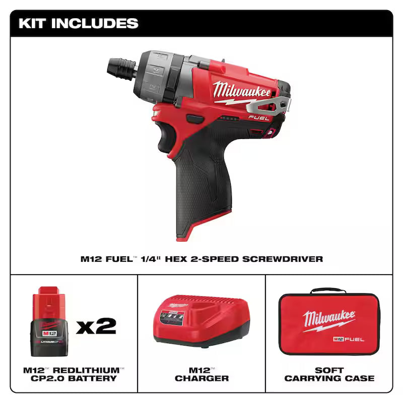 12V Cordless 1/4 in. Hex 2-Speed Screwdriver Kit M575